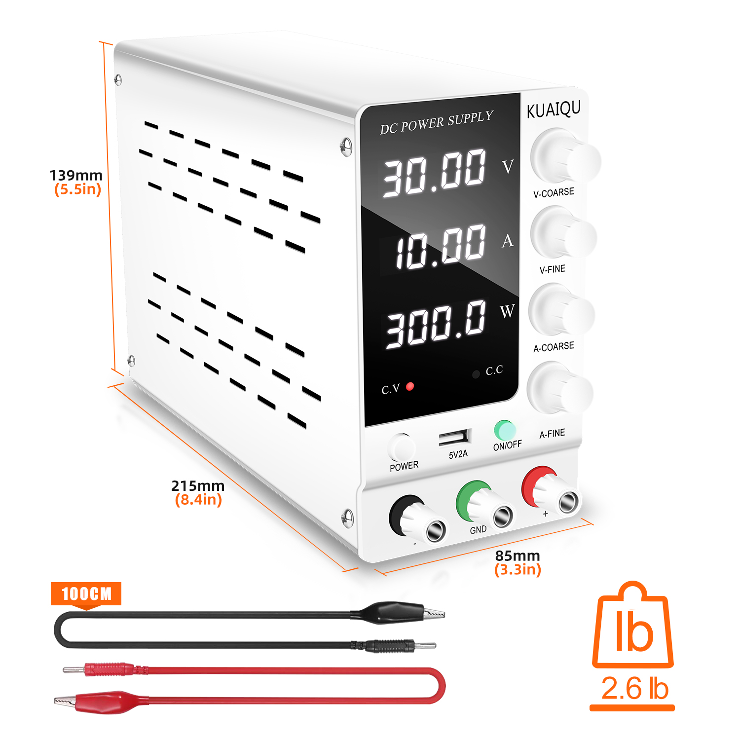 KUAIQU Lab DC Power Supply 30V - High Power 60V 20A Bench Power Supply 评论和价格